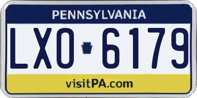 PA license plate LXO6179