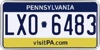 PA license plate LXO6483