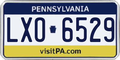 PA license plate LXO6529