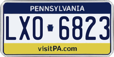 PA license plate LXO6823