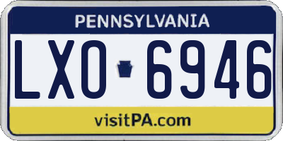PA license plate LXO6946