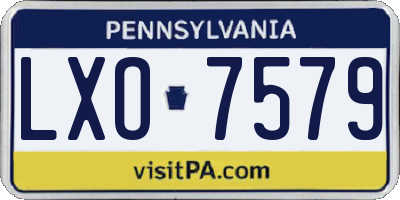 PA license plate LXO7579