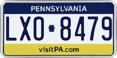 PA license plate LXO8479