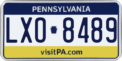 PA license plate LXO8489