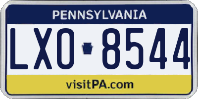 PA license plate LXO8544