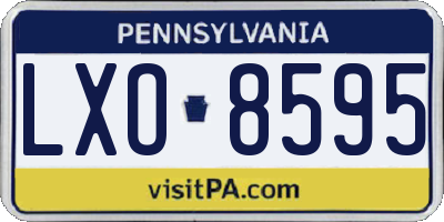 PA license plate LXO8595