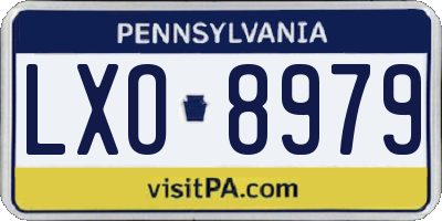 PA license plate LXO8979