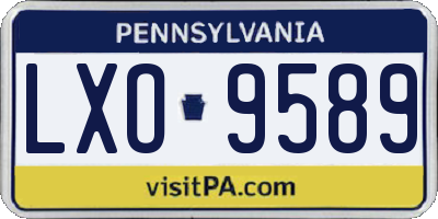 PA license plate LXO9589