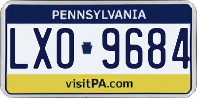 PA license plate LXO9684