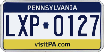 PA license plate LXP0127