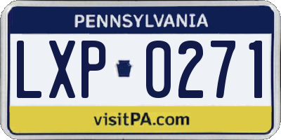 PA license plate LXP0271