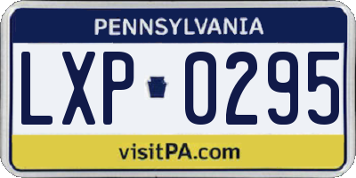 PA license plate LXP0295