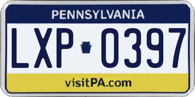 PA license plate LXP0397