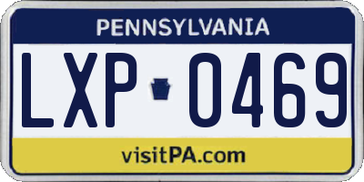 PA license plate LXP0469