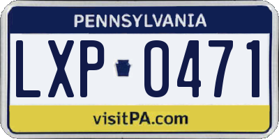 PA license plate LXP0471