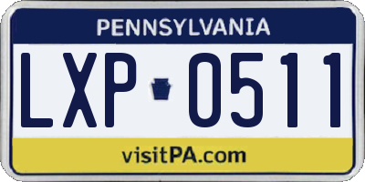 PA license plate LXP0511