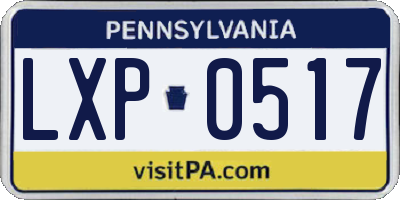 PA license plate LXP0517