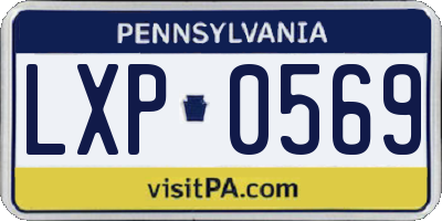 PA license plate LXP0569
