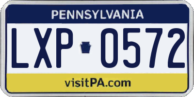 PA license plate LXP0572
