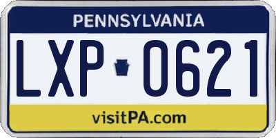 PA license plate LXP0621