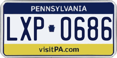 PA license plate LXP0686