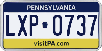 PA license plate LXP0737