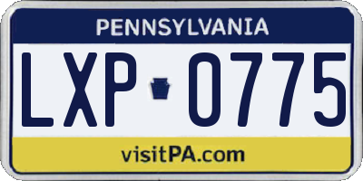 PA license plate LXP0775
