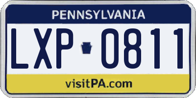 PA license plate LXP0811