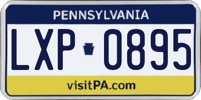 PA license plate LXP0895