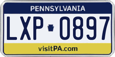 PA license plate LXP0897