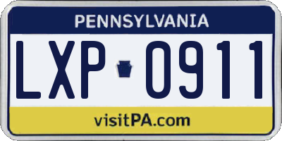 PA license plate LXP0911