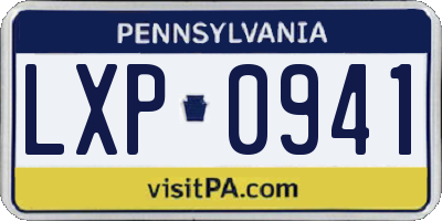 PA license plate LXP0941
