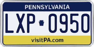 PA license plate LXP0950