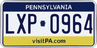 PA license plate LXP0964