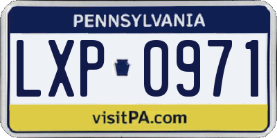 PA license plate LXP0971