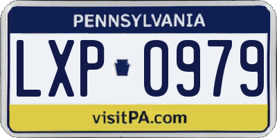 PA license plate LXP0979
