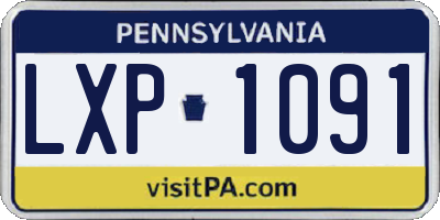 PA license plate LXP1091