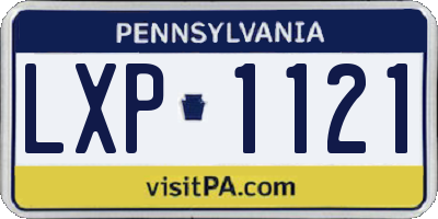 PA license plate LXP1121