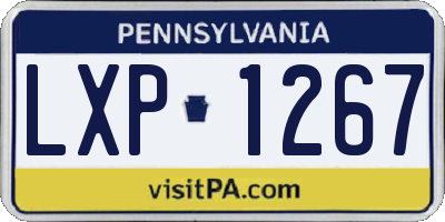 PA license plate LXP1267