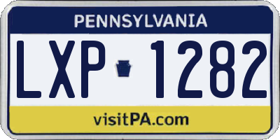 PA license plate LXP1282