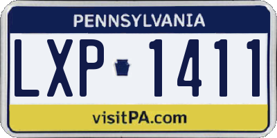 PA license plate LXP1411
