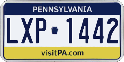 PA license plate LXP1442