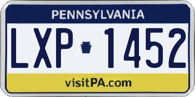 PA license plate LXP1452