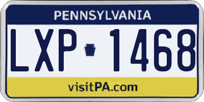PA license plate LXP1468