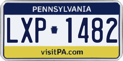 PA license plate LXP1482