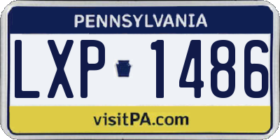 PA license plate LXP1486