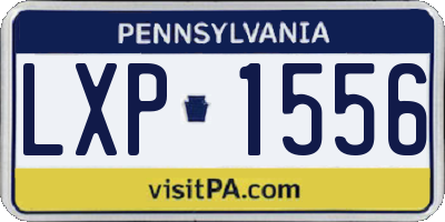 PA license plate LXP1556