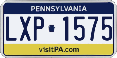 PA license plate LXP1575