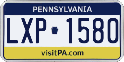 PA license plate LXP1580