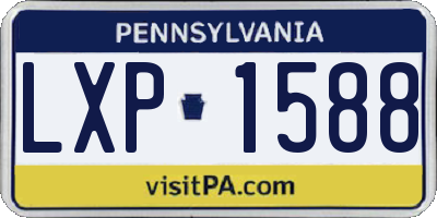 PA license plate LXP1588